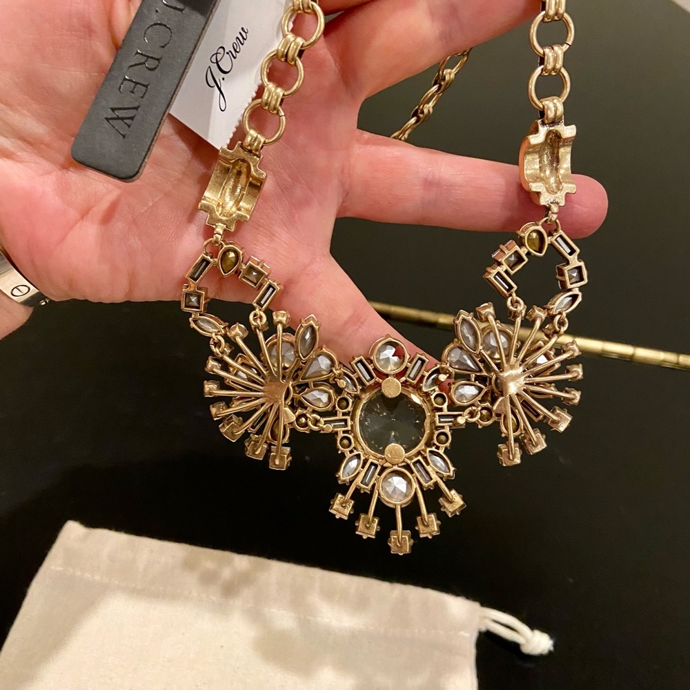 NWT preppy luxury J. Crew Vintage Inspired Crystal Statement Necklace - Picture 13 of 13